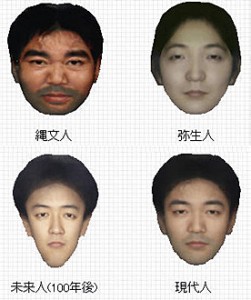 日本人の平均顔の変遷 （原島教授作成）